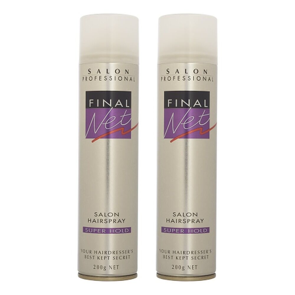 Final Net Salon Hairspray Super Hold 200mL Pack of 2
