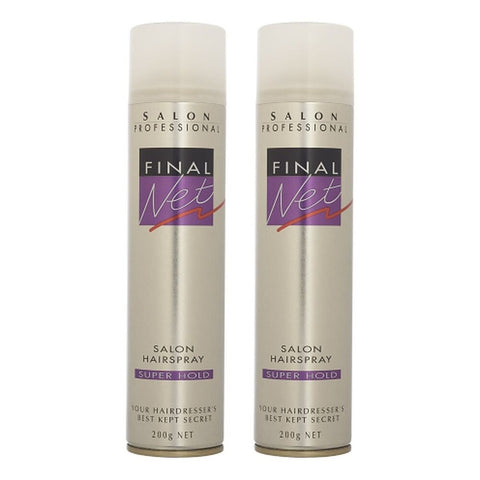 Final Net Salon Hairspray Super Hold 200mL x 6 Bundle of 2
