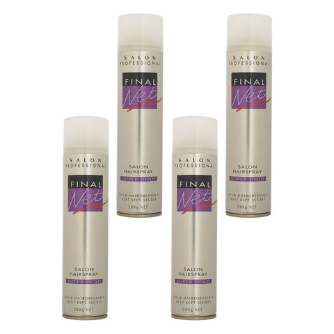 Final Net Salon Hairspray Super Hold 200mL x 6 Bundle of 4