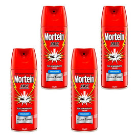 Mortein Fast Knockdown Odourless Aerosol Fly & Mosquito Killer 250g Pack of 4