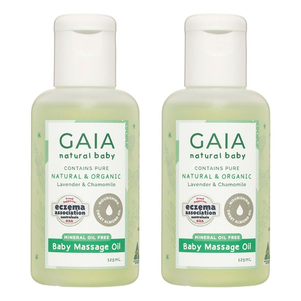 GAIA Natural Baby Massage Oil 125mL Pack of 2