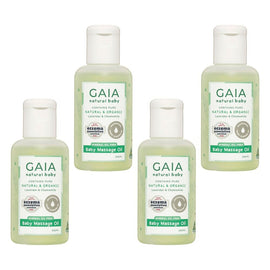 GAIA Natural Baby Massage Oil 125mL Pack of 4