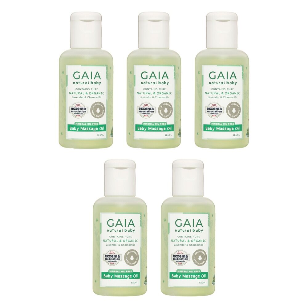 GAIA Natural Baby Massage Oil 125mL Pack of 5
