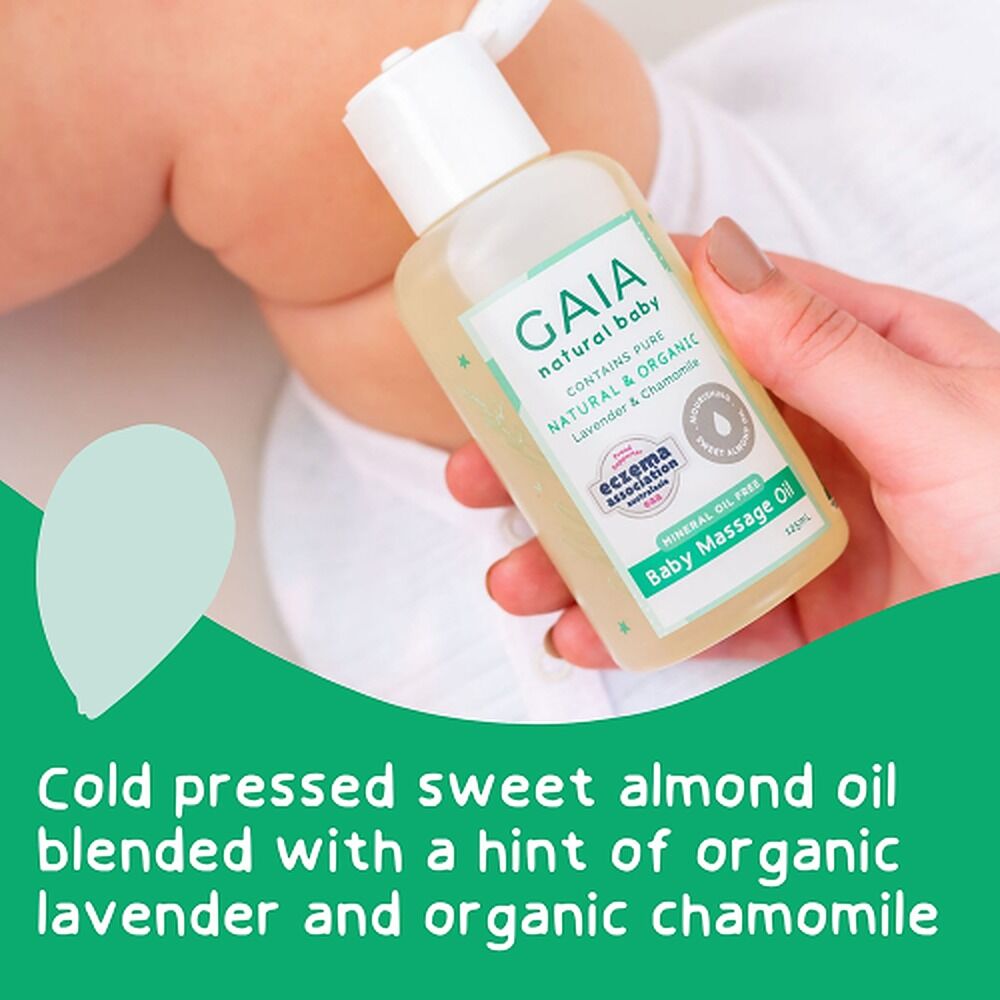 GAIA Natural Baby Massage Oil 125mL