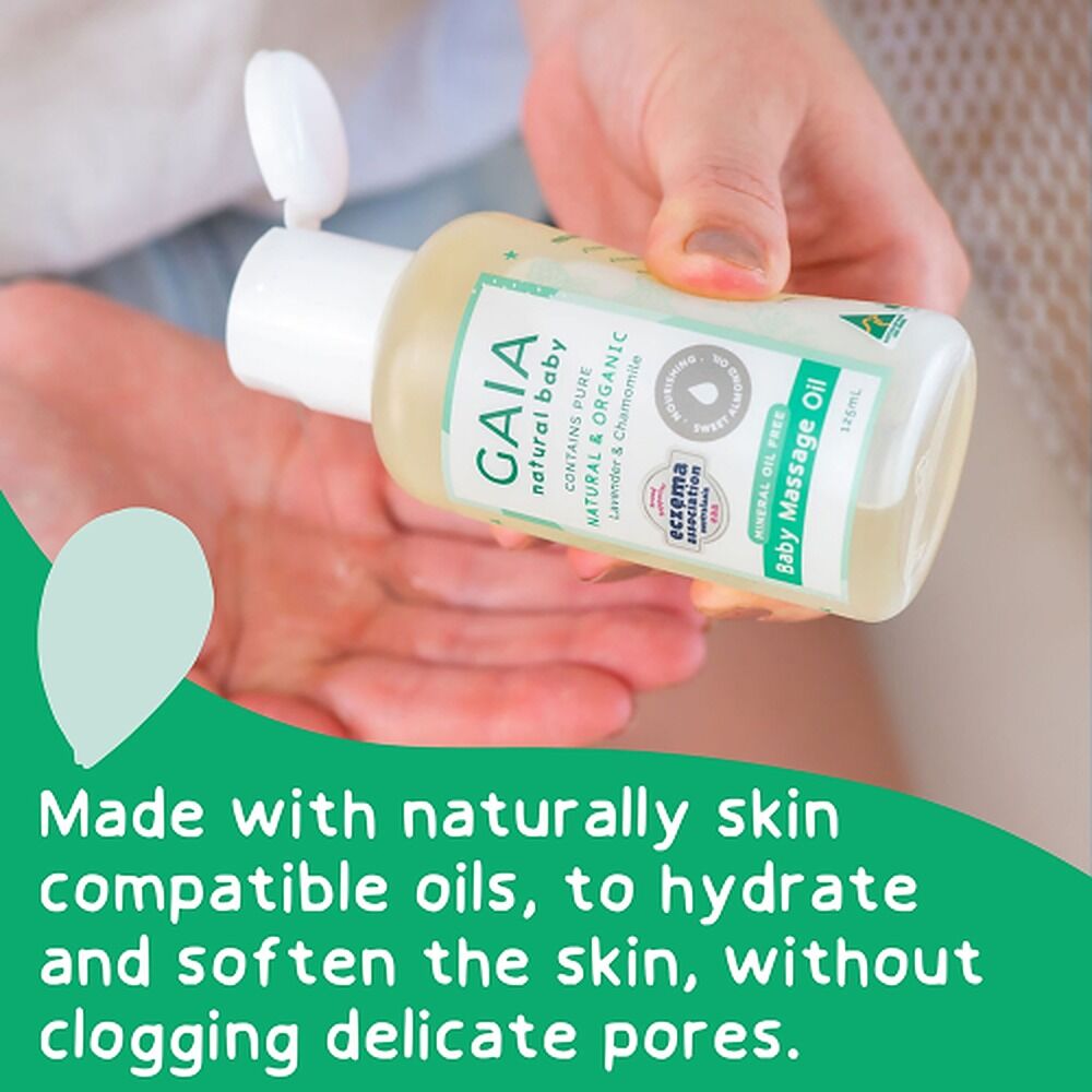 GAIA Natural Baby Massage Oil 125mL