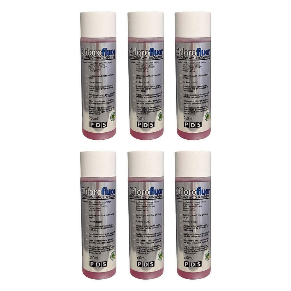Chlorofluor Oral Solution Mouthwash 250mL Pack of 6