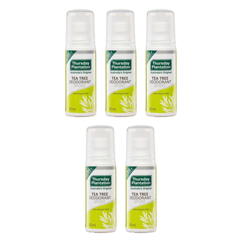 Thursday Plantation Tea Tree Deodorant Sport 60mL Pack of 5