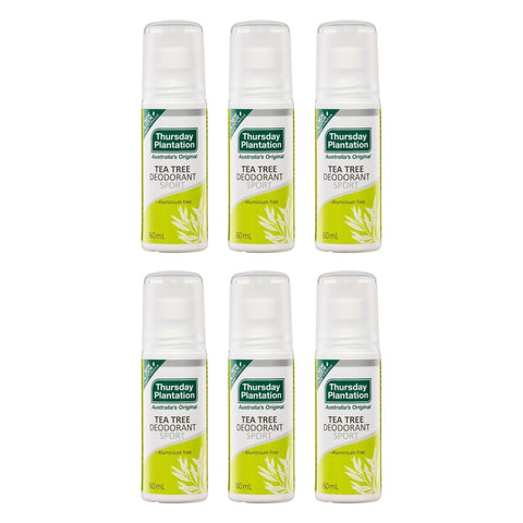 Thursday Plantation Tea Tree Deodorant Sport 60mL Pack of 6