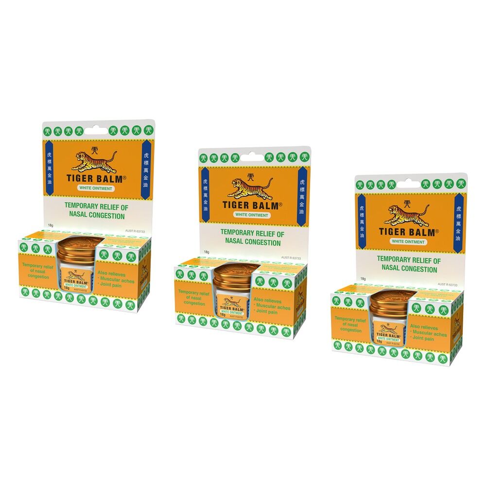 Tiger Balm White Regular Strength 18g Pack of 3