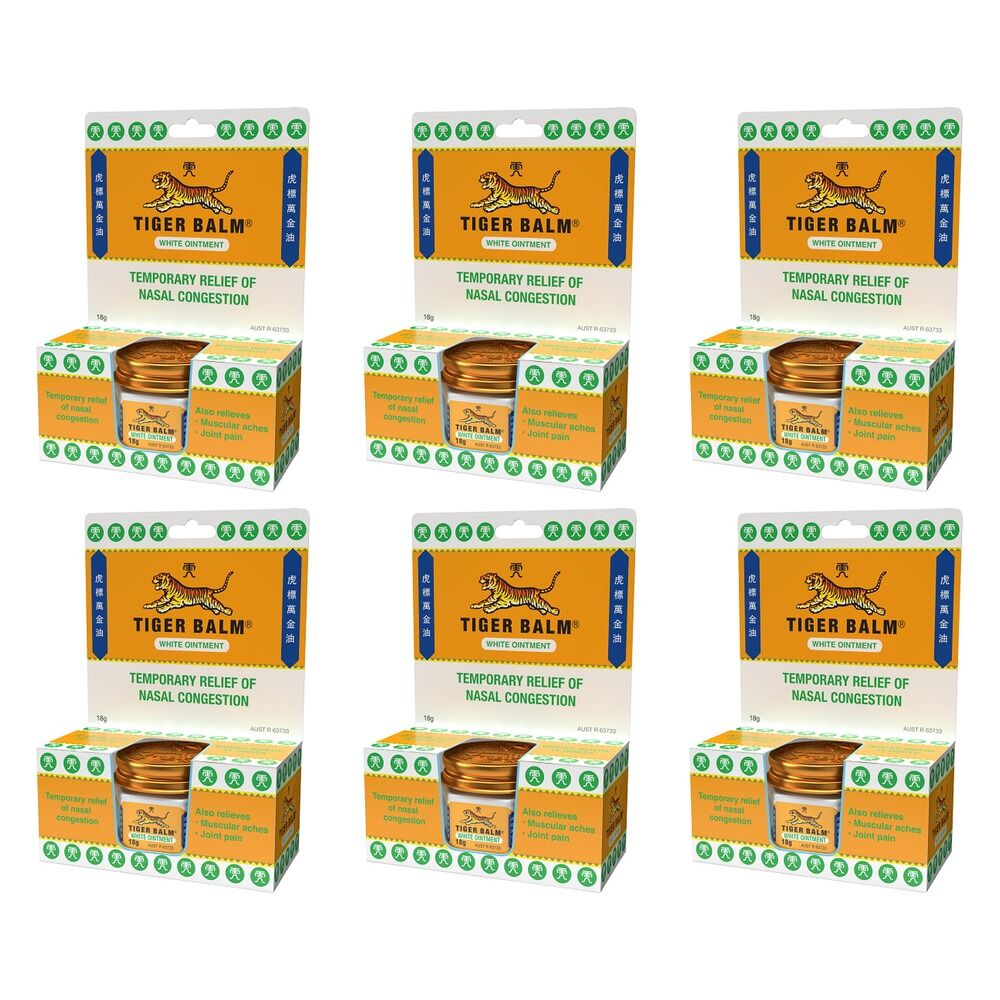 Tiger Balm White Regular Strength 18g Pack of 6