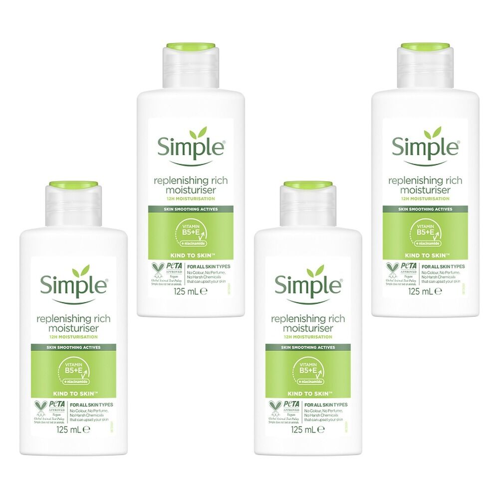 Simple Replenishing Rich Moisturiser 125mL Pack of 4