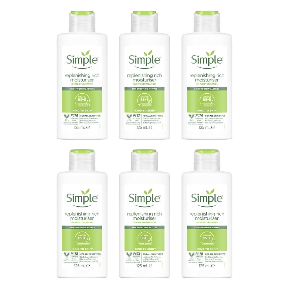 Simple Replenishing Rich Moisturiser 125mL Pack of 6