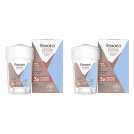 Rexona Antiperspirant Cream Clinical Shower Clean 45mL Pack of 2