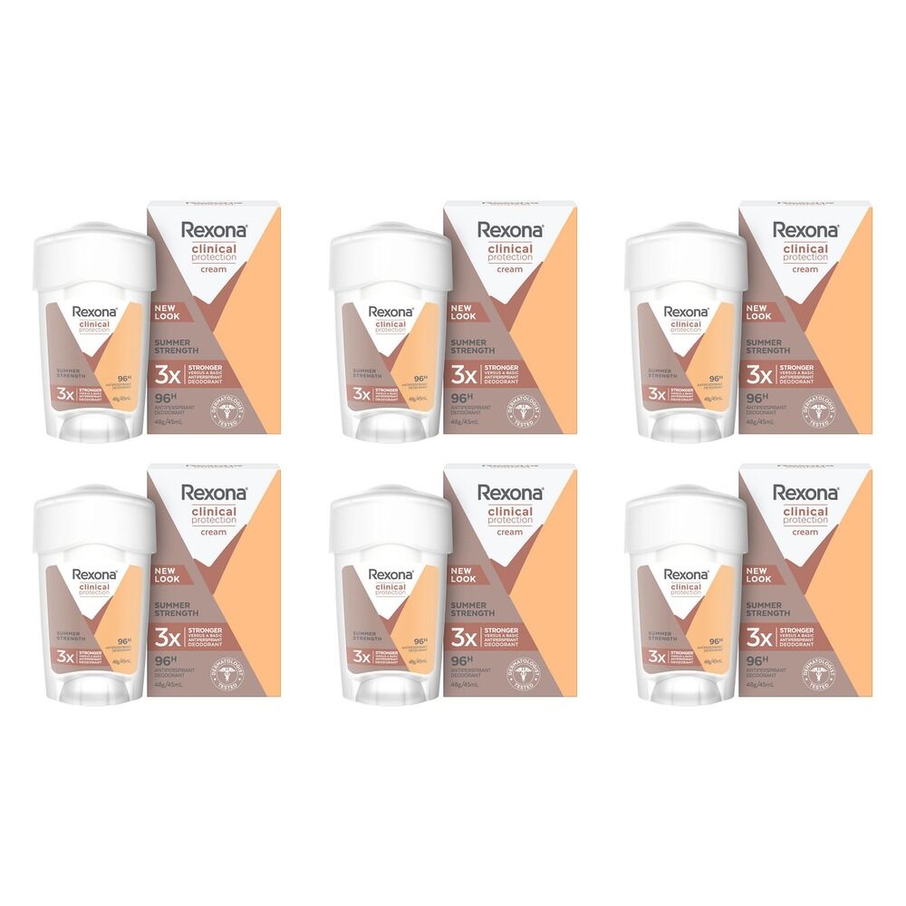 Rexona Clinical Protection Antiperspirant Deodorant Summer Strength Pack of 6