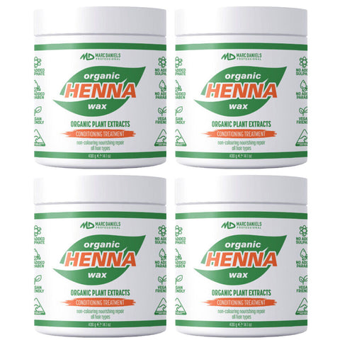 Marc Daniels Ultra Organics Clear Henna Wax Treatment Pack 4 x 400g