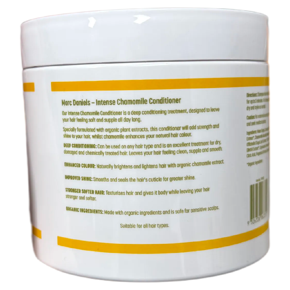 Marc Daniels Intense Chamomile Organic Vegan Friendly Hair Conditioner 400g