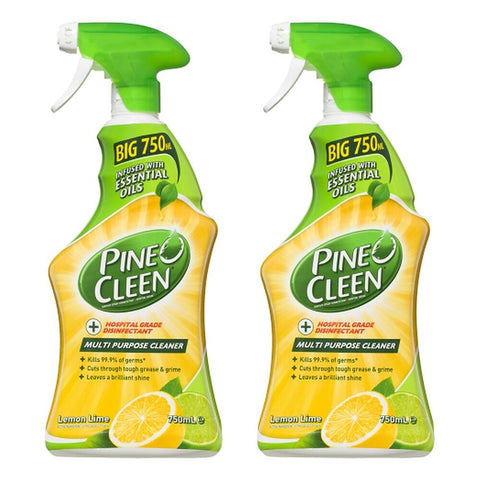 Pine O Cleen Multi Purpose Disinfectant Spray Lemon & Lime 750mL x 6 Bundle of 2