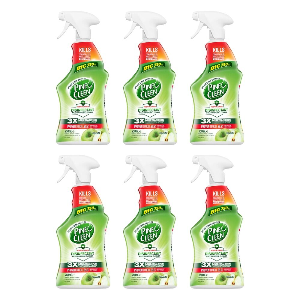Pine O Cleen Disinfectant Spray Crisp Apple 750mL Pack of 6