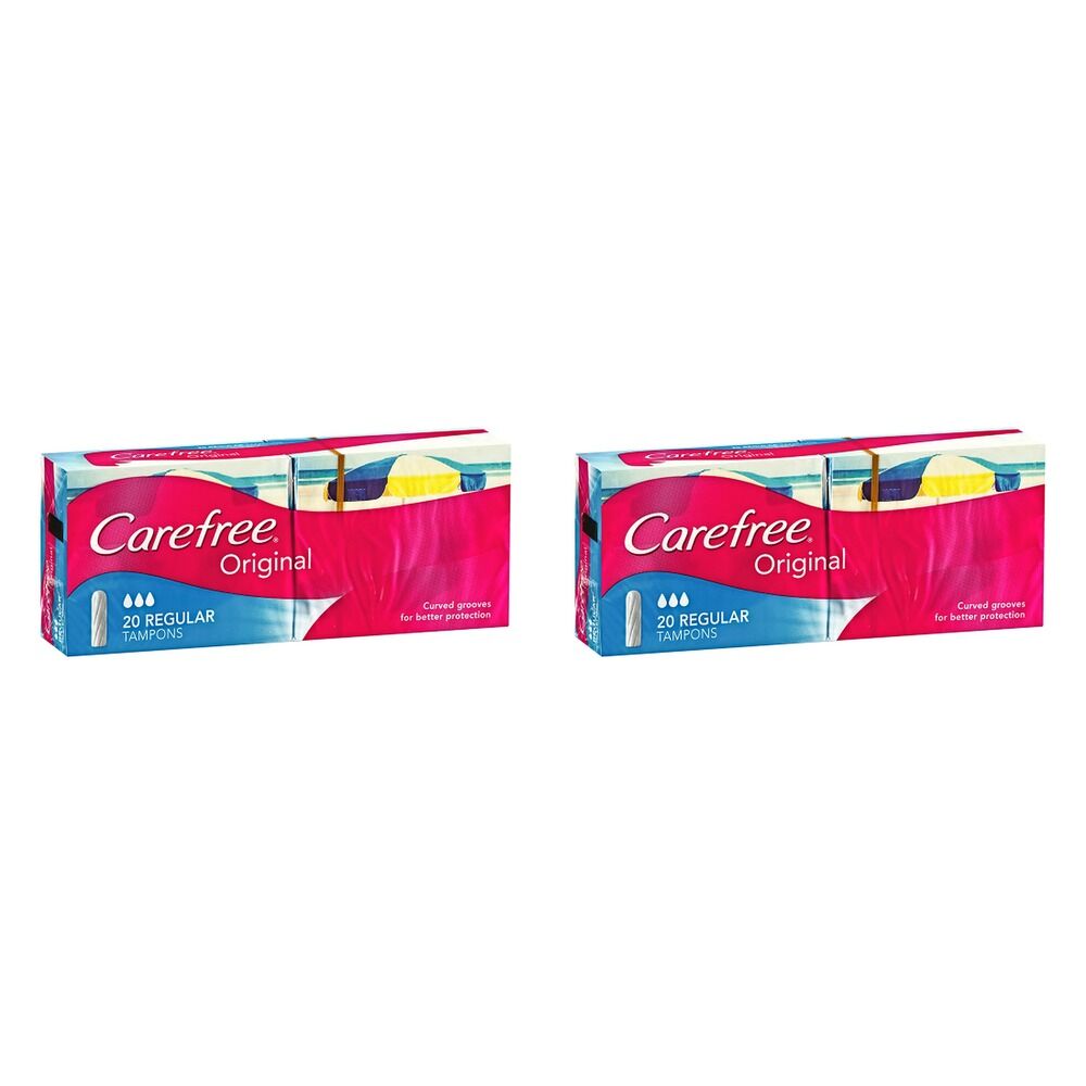 Carefree Regular Tampons 16 Pack x 12 Bundle of 2