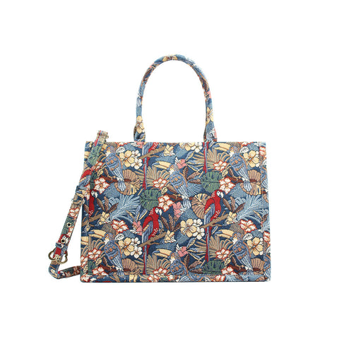 Henney Bear Parrot Song Medium Tote Bag