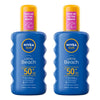 NIVEA Sun Ultra Beach Sunscreen Spray SPF50+ 200mL Pack of 2