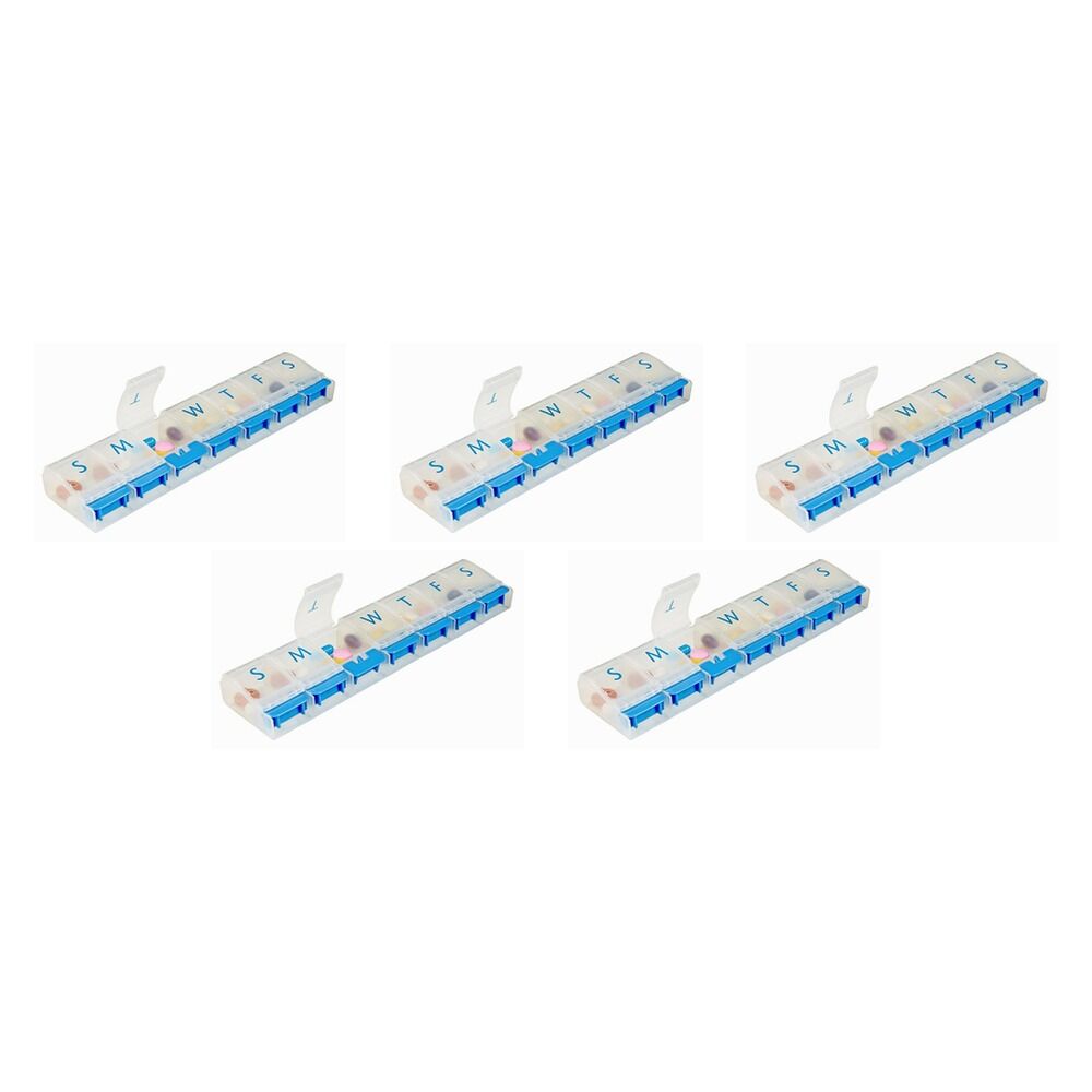 Making Life Easy Pill Reminder 7 Day Push Button Pack of 5