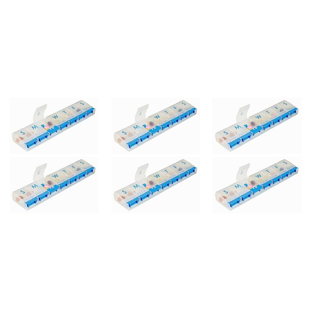 Making Life Easy Pill Reminder 7 Day Push Button Pack of 6