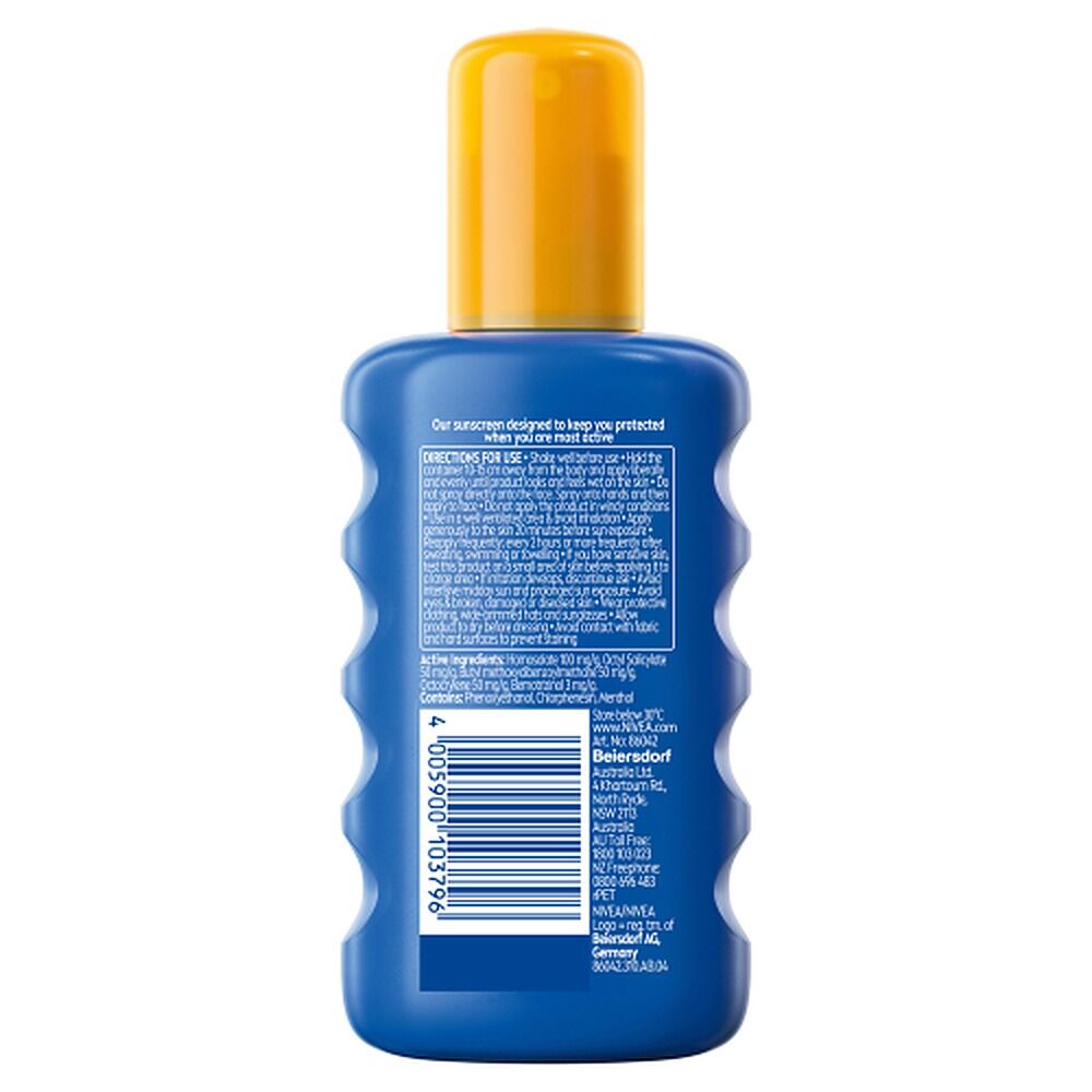 NIVEA Sun Ultra Sport Cooling Sunscreen Spray SPF50+ 200mL