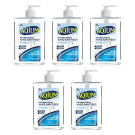 Ego Aqium Antibacterial Hand Sanitiser Gel 1L Pack of 5