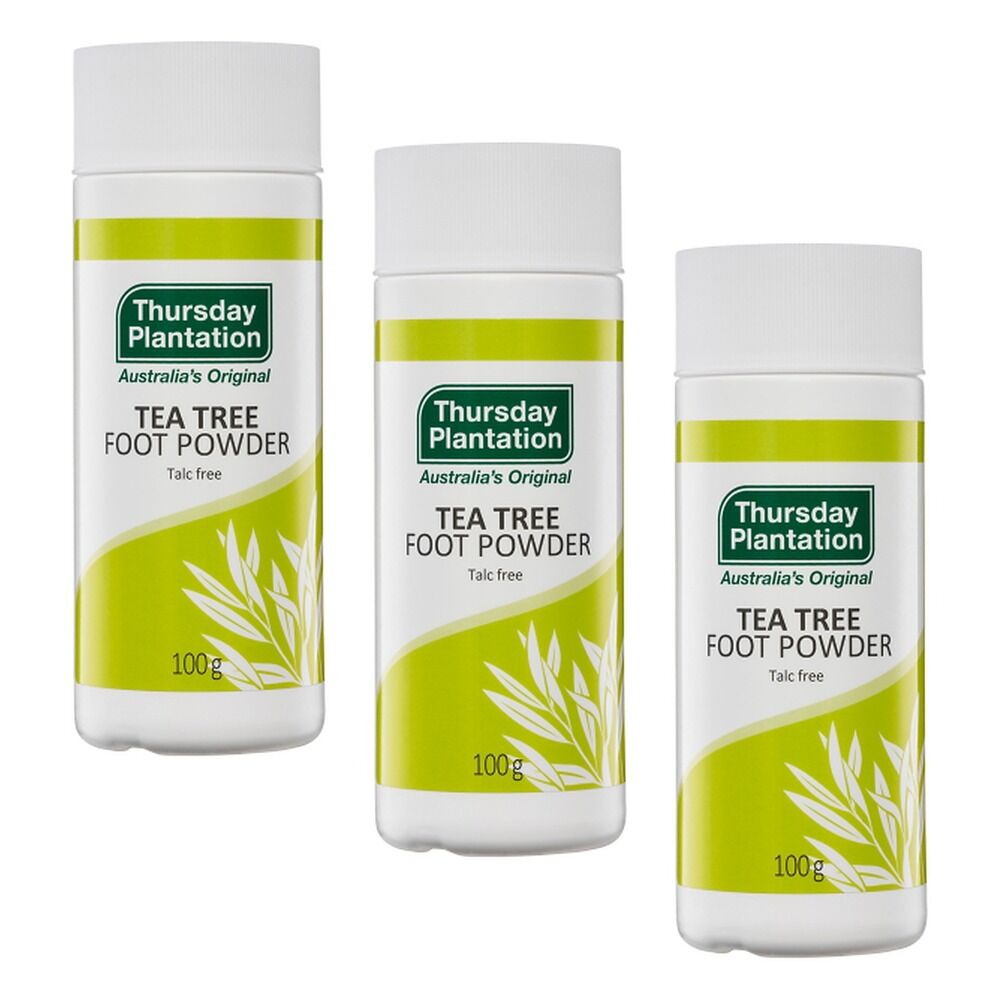 Thursday Plantation Tea Tree Foot Powder 100g Pack of 3