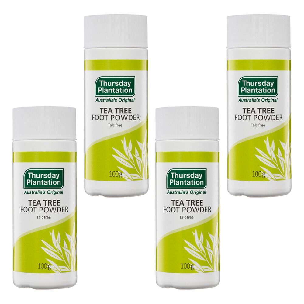 Thursday Plantation Tea Tree Foot Powder 100g Pack of 4