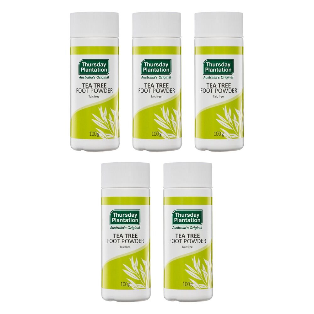 Thursday Plantation Tea Tree Foot Powder 100g Pack of 5