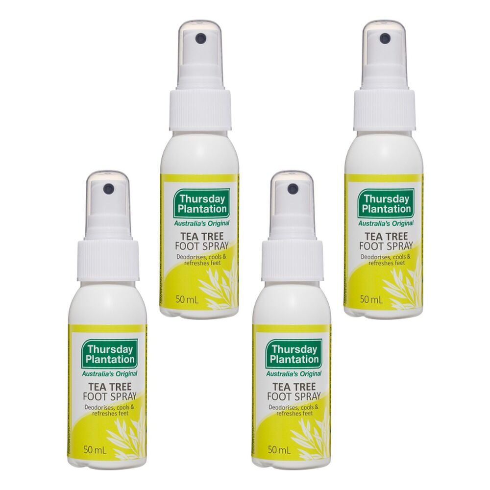Thursday Plantation Tea Tree Foot Spray 50mL Pack of 4