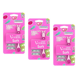 Gillette Simply Venus Razor Handle & 4 Blade Refills Pack of 3