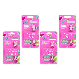 Gillette Simply Venus Razor Handle & 4 Blade Refills Pack of 4