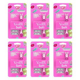 Gillette Simply Venus Razor Handle & 4 Blade Refills Pack of 6