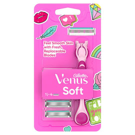 Gillette Simply Venus Razor Handle & 4 Blade Refills