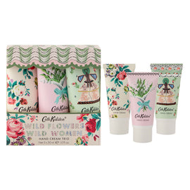 Cath Kidston Wild Flowers Hand Cream Trio Gift Set 3x30ml Floral Moisturisers