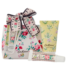 Cath Kidston Wild Flowers Travel Gift Set Hand Cream 50ml & Lip Balm 10ml