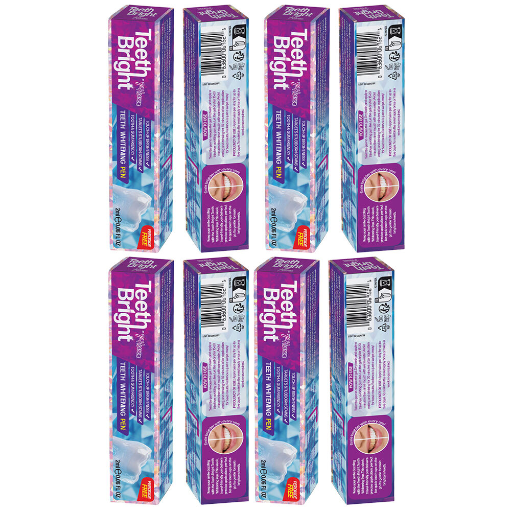 7TH Heaven Teeth Bright Whitening Pen 2ml Portable Tooth Whitener Pack of 4