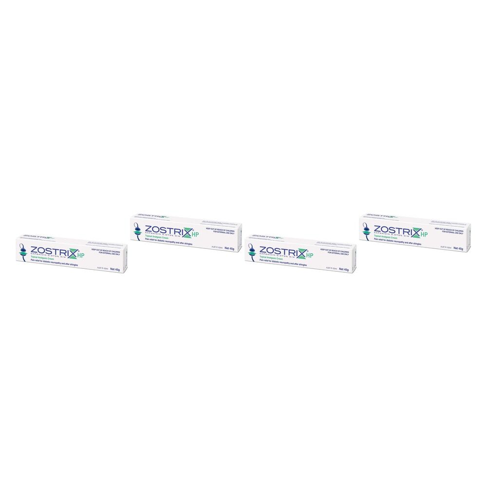 Zostrix HP Capsaicin 0.075% Cream 45g Pack of 4
