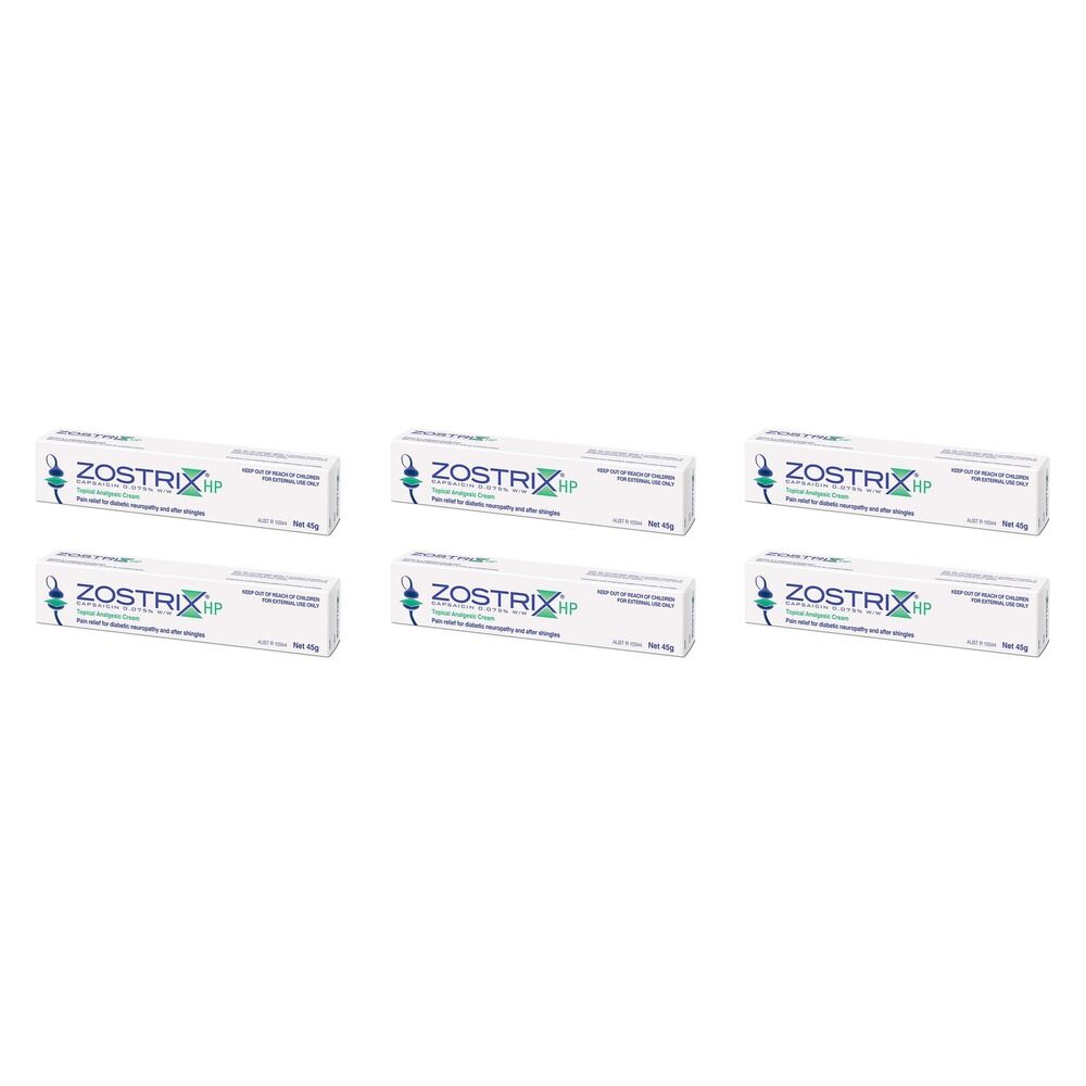 Zostrix HP Capsaicin 0.075% Cream 45g Pack of 6