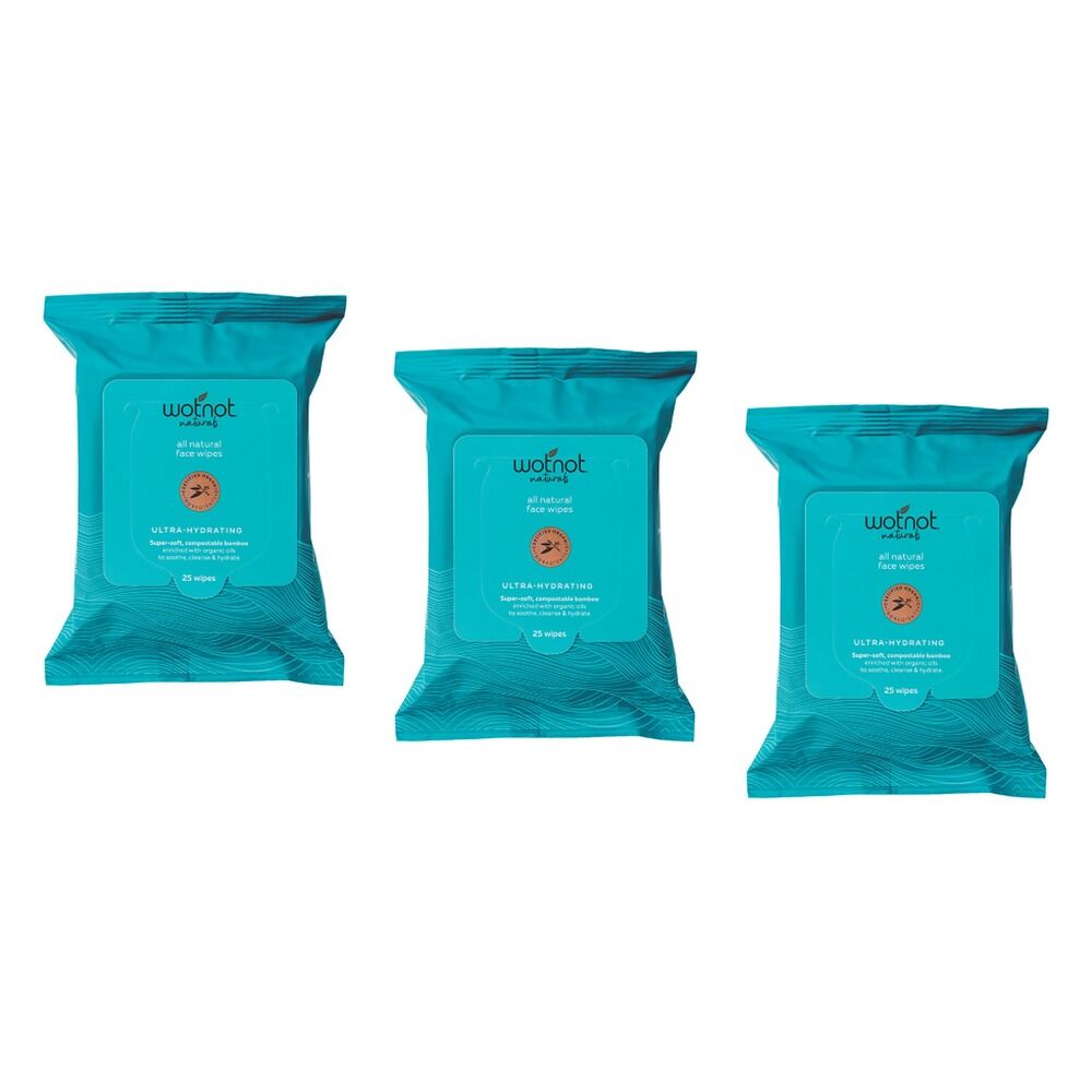 WOTNOT Wipes Sensitive 25 Pack Bundle of 3