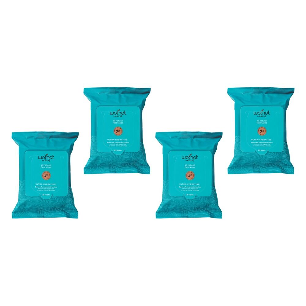 WOTNOT Wipes Sensitive 25 Pack Bundle of 4
