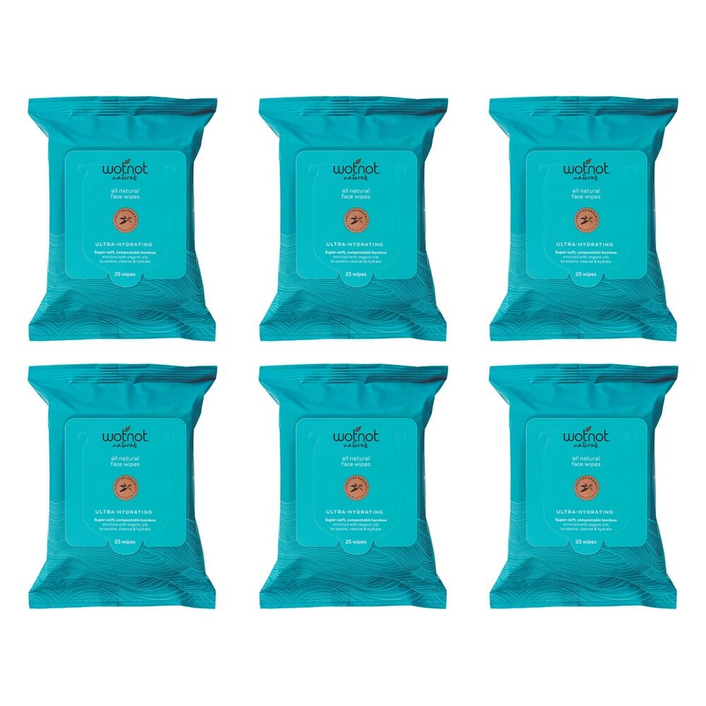 WOTNOT Wipes Sensitive 25 Pack Bundle of 6