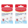 Elastoplast Hypoallergenic Clear Spots 24 Pack Bundle of 2