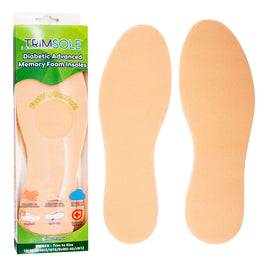 Trimsole Diabetic Memory Foam Insoles Unisex Cushioned Arch Support