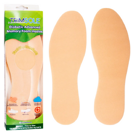 Trimsole Diabetic Memory Foam Insoles Unisex Trim to Size Cushion Support