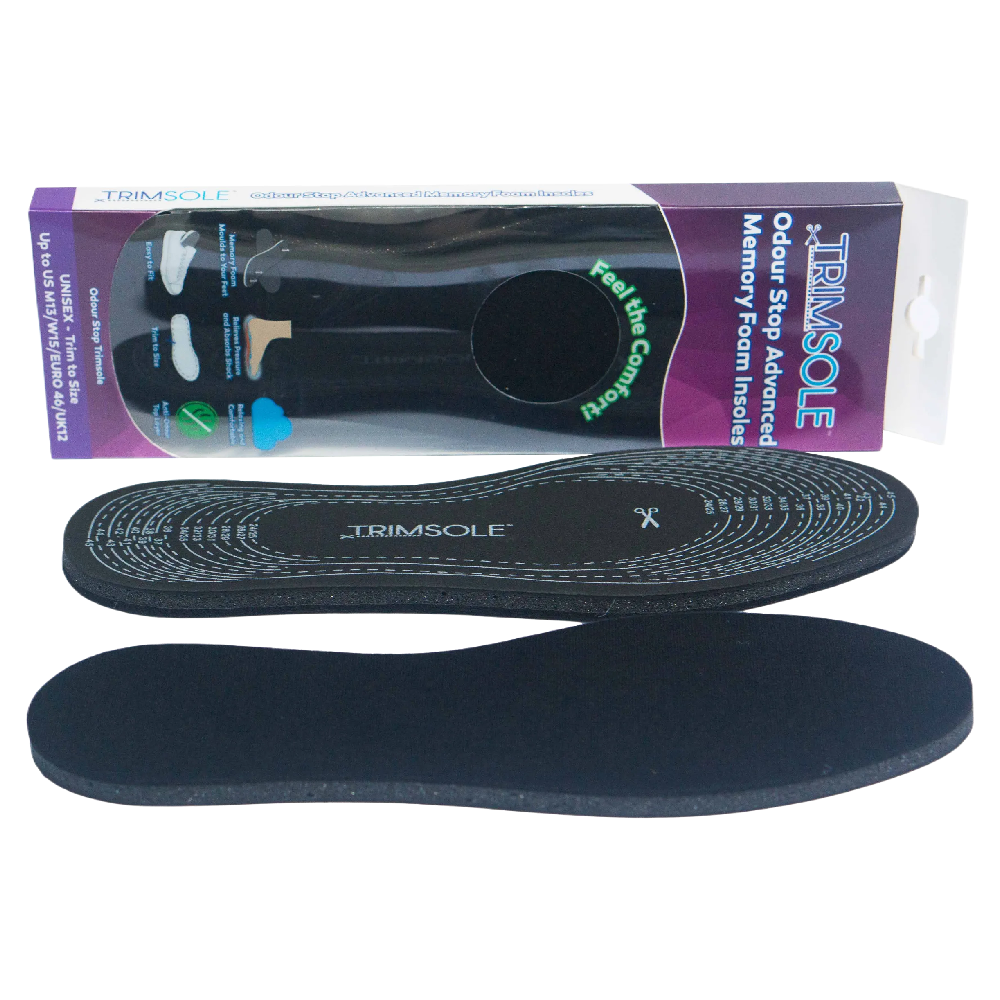 Trimsole Odour Stop Memory Foam Insoles Cushion Fresh Comfort Unisex