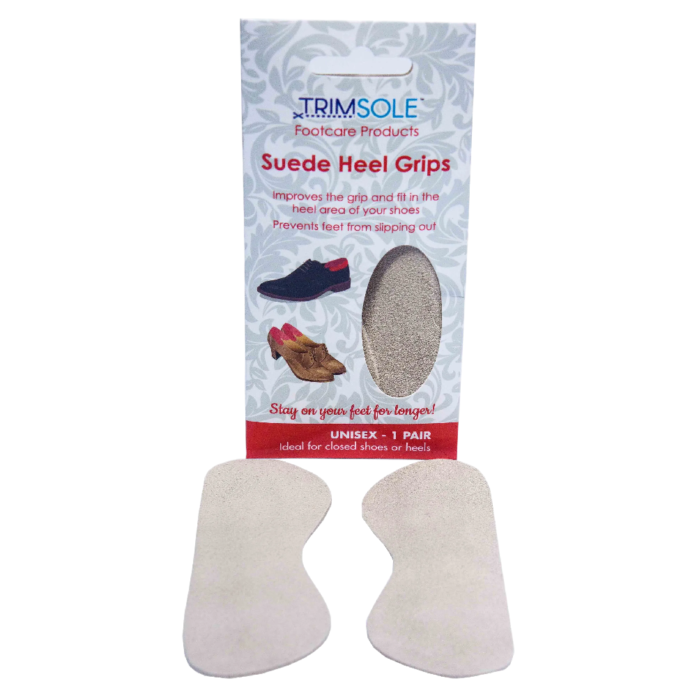 Trimsole Suede Heel Grips Cushioned Non Slip Shoe Inserts Unisex